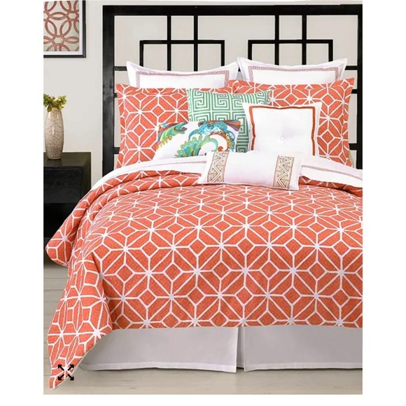 NWT TRINA TURK Queen White Pleated Bedskirt 15” Drop Length 100% Cotton - Picture 3 of 9